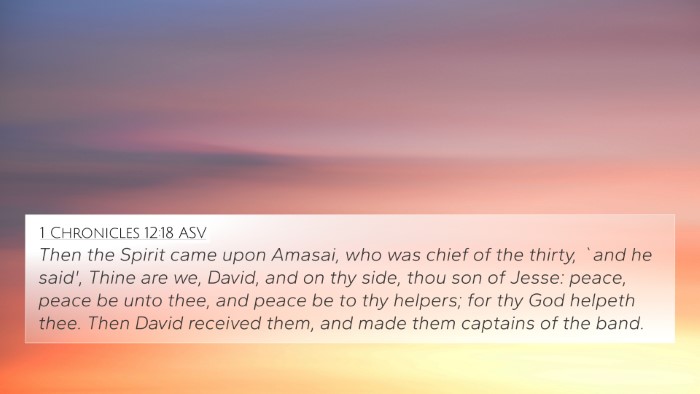 1 Chronicles 12:18 ASV Bible Verse Image