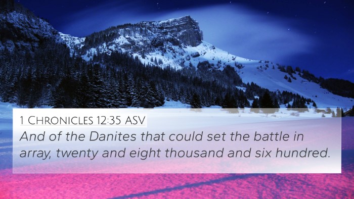 1 Chronicles 12:35 ASV Bible Verse Image