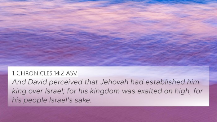 1 Chronicles 14:2 ASV 4K Wallpaper - And David perceived that Jehovah had established - 4K Wallpaper Bible Verse