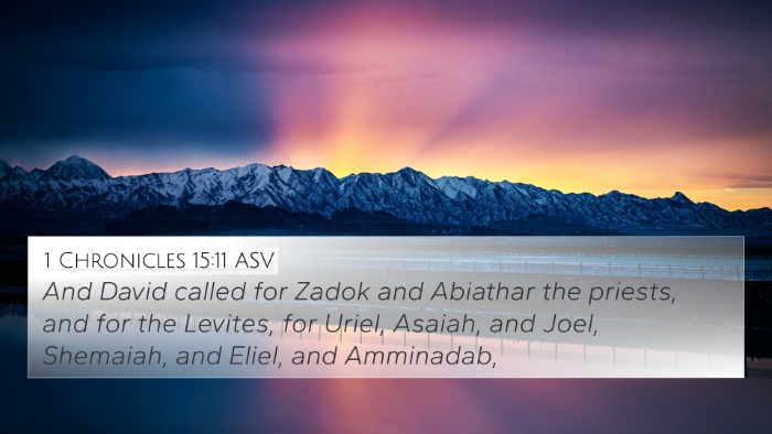 1 Chronicles 15:11 ASV Bible Verse Image