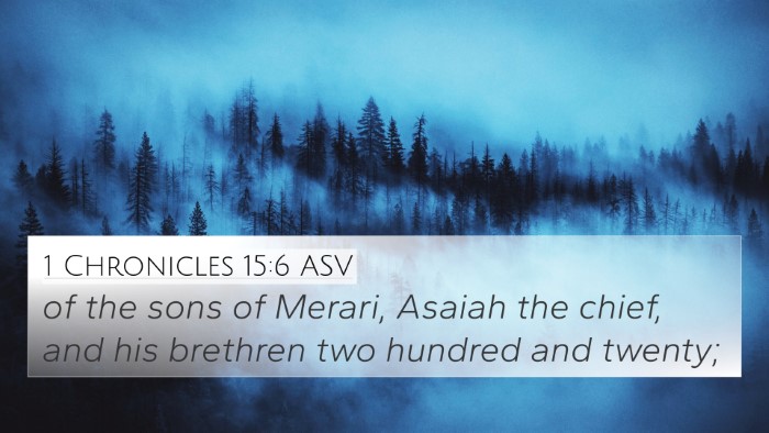1 Chronicles 15:6 ASV Bible Verse Image