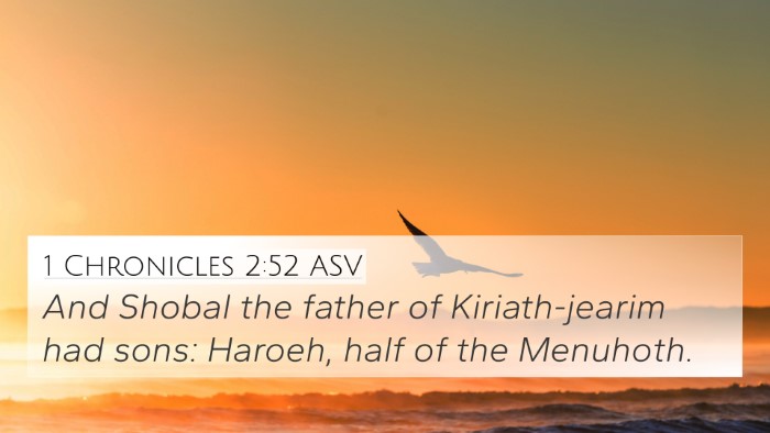 1 Chronicles 2:52 ASV Bible Verse Image