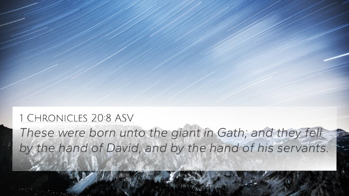 1 Chronicles 20:8 ASV Bible Verse Image