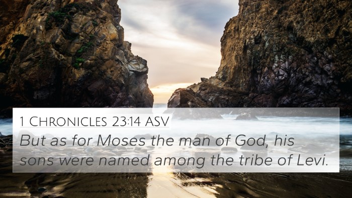 1 Chronicles 23:14 ASV Bible Verse Image