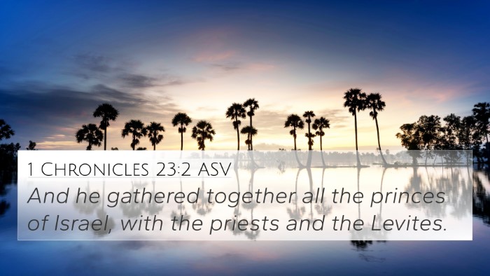 1 Chronicles 23:2 ASV Bible Verse Image