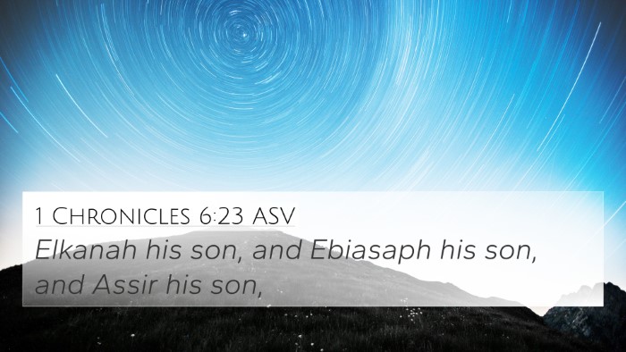 1 Chronicles 6:23 ASV 4K Wallpaper - Elkanah his son, and Ebiasaph his son, and Assir - 4K Wallpaper Bible Verse
