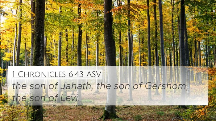 1 Chronicles 6:43 ASV Bible Verse Image