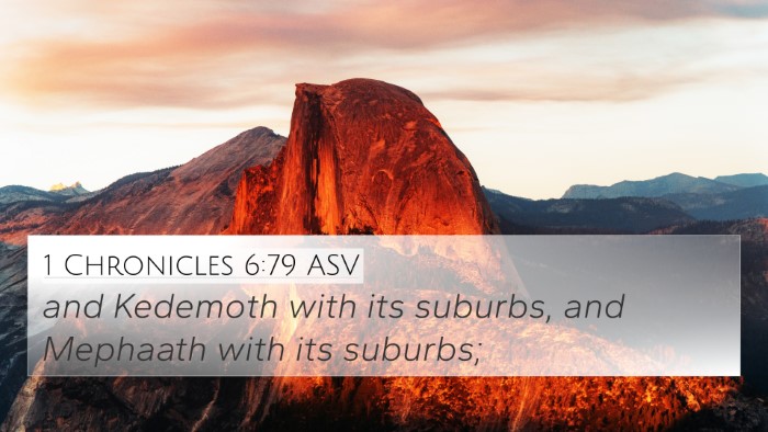 1 Chronicles 6:79 ASV 4K Wallpaper - and Kedemoth with its suburbs, and Mephaath with - 4K Wallpaper Bible Verse