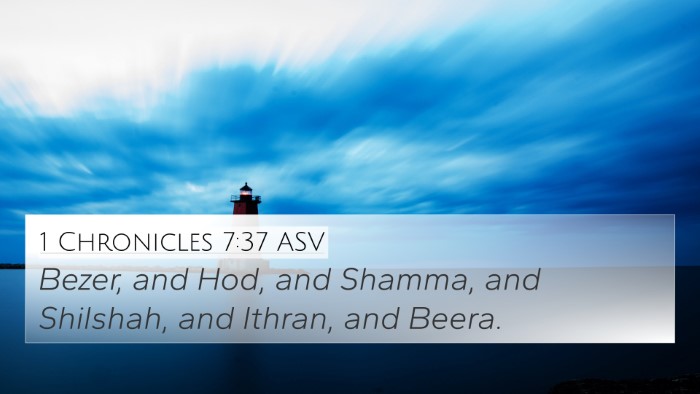 1 Chronicles 7:37 ASV 4K Wallpaper - Bezer, and Hod, and Shamma, and Shilshah, and - 4K Wallpaper Bible Verse