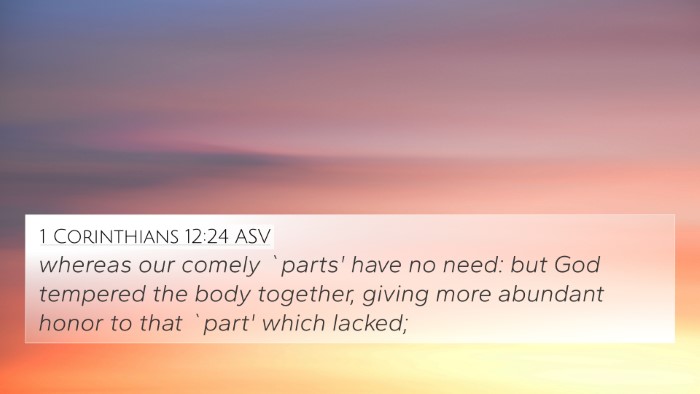 1 Corinthians 12:24 ASV Bible Verse Image