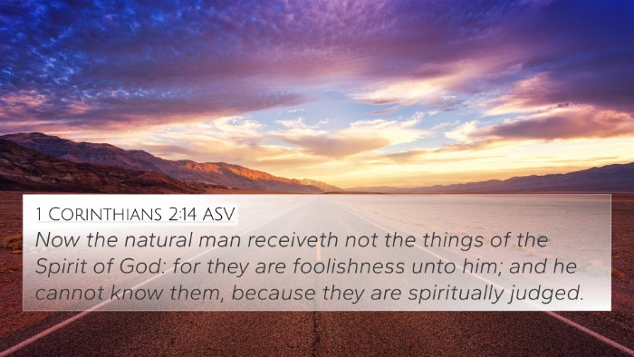1 Corinthians 2:14 ASV Bible Verse Image