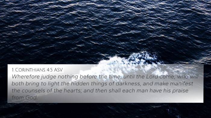 1 Corinthians 4:5 ASV Bible Verse Image