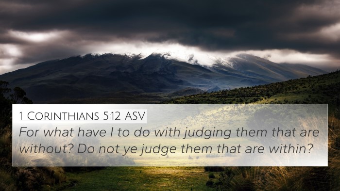 1 Corinthians 5:12 ASV Bible Verse Image