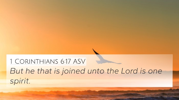 1 Corinthians 6:17 ASV Bible Verse Image