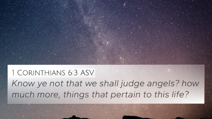 1 Corinthians 6:3 ASV 4K Wallpaper - Know ye not that we shall judge angels? how much - 4K Wallpaper Bible Verse