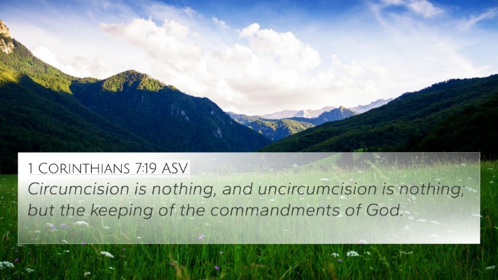 1 Corinthians 7:19 ASV Bible Verse Image