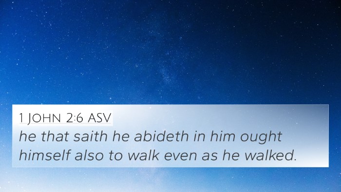 1 John 2:6 ASV Bible Verse Image