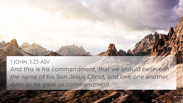 1 John 3:23 ASV Bible Verse Image
