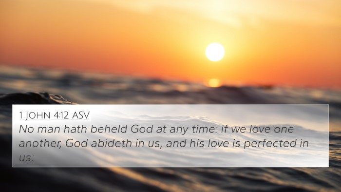 1 John 4:12 ASV Bible Verse Image