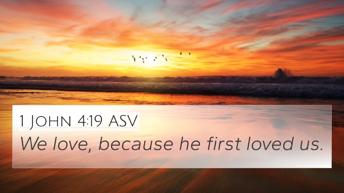 1 John 4:19 ASV Bible Verse Image