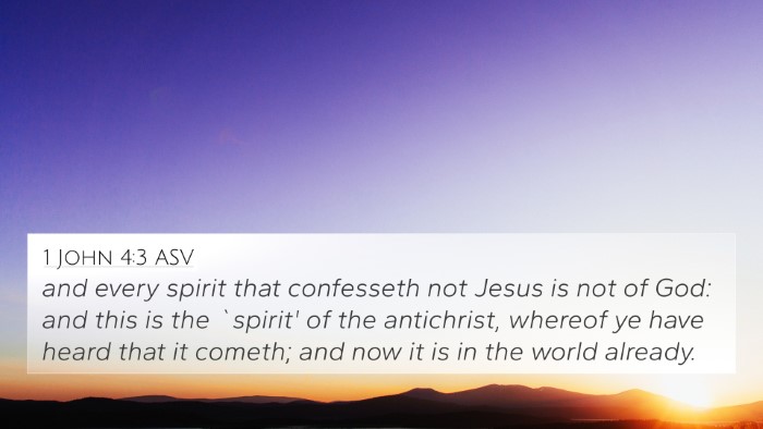 1 John 4:3 ASV Bible Verse Image