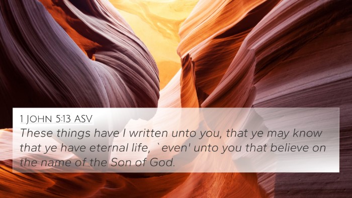 1 John 5:13 ASV Bible Verse Image