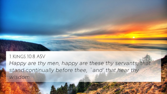 1 Kings 10:8 ASV Bible Verse Image
