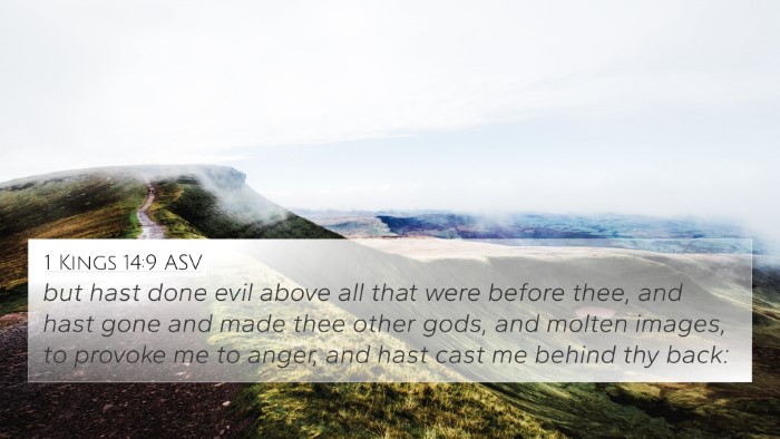 1 Kings 14:9 ASV Bible Verse Image