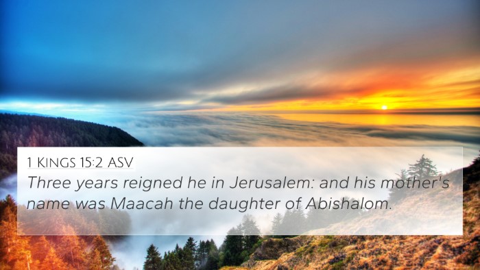 1 Kings 15:2 ASV Bible Verse Image