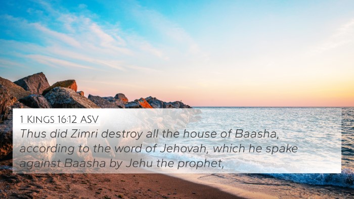 1 Kings 16:12 ASV Bible Verse Image