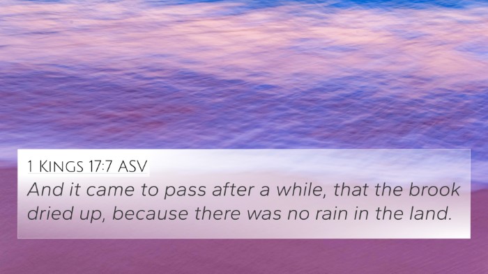 1 Kings 17:7 ASV Bible Verse Image