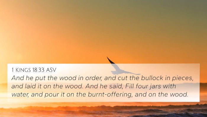 1 Kings 18:33 ASV Bible Verse Image