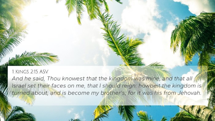 1 Kings 2:15 ASV Bible Verse Image