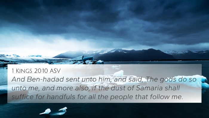 1 Kings 20:10 ASV Bible Verse Image