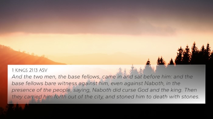 1 Kings 21:13 ASV Bible Verse Image