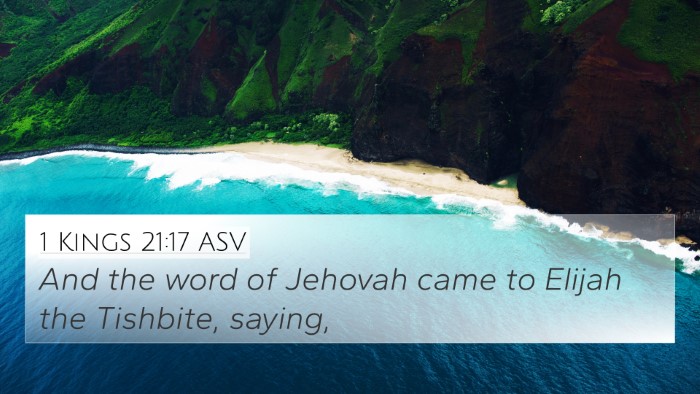 1 Kings 21:17 ASV Bible Verse Image