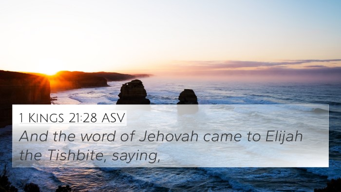 1 Kings 21:28 ASV Bible Verse Image