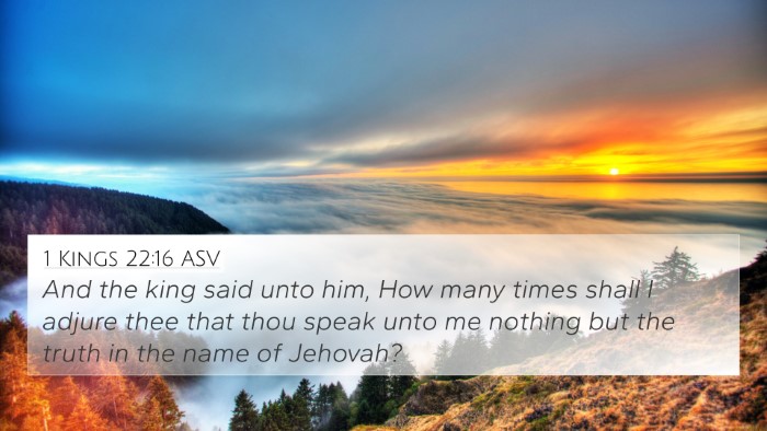 1 Kings 22:16 ASV Bible Verse Image