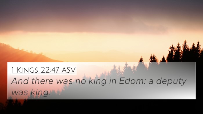 1 Kings 22:47 ASV Bible Verse Image