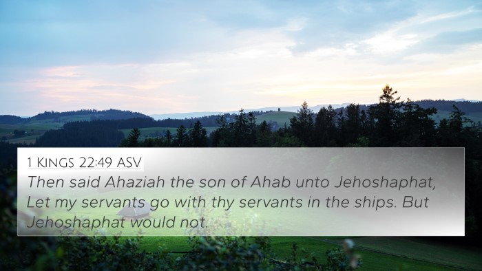 1 Kings 22:49 ASV Bible Verse Image
