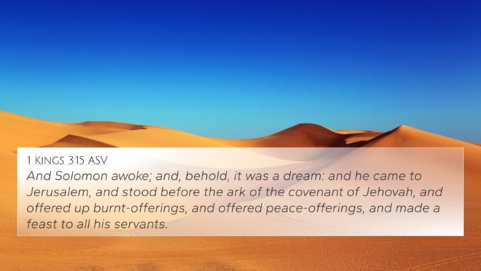 1 Kings 3:15 ASV 4K Wallpaper - And Solomon awoke; and, behold, it was a dream: - 4K Wallpaper Bible Verse