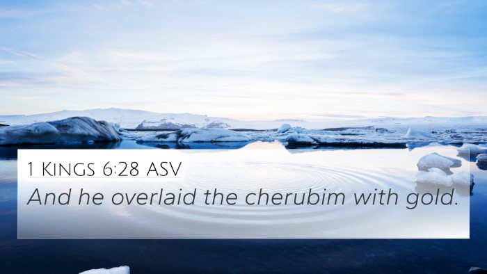 1 Kings 6:28 ASV 4K Wallpaper - And he overlaid the cherubim with - 4K Wallpaper Bible Verse