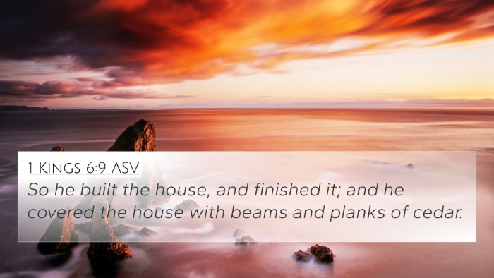 1 Kings 6:9 ASV Bible Verse Image