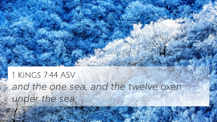 1 Kings 7:44 ASV 4K Wallpaper - and the one sea, and the twelve oxen under the - 4K Wallpaper Bible Verse