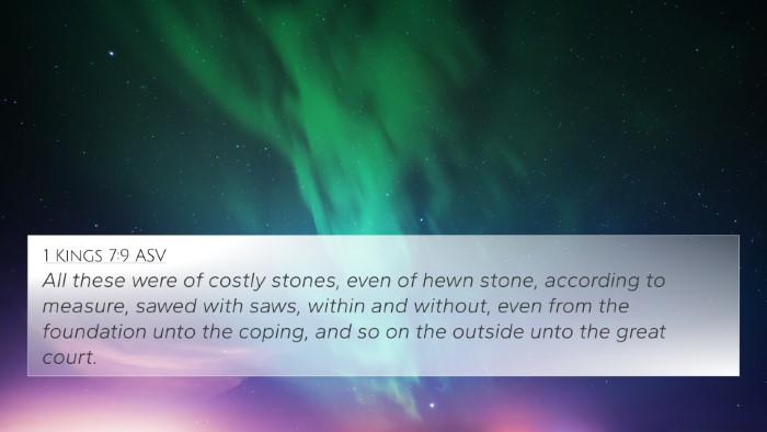 1 Kings 7:9 ASV Bible Verse Image