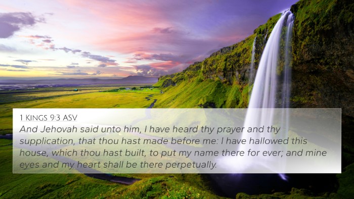 1 Kings 9:3 ASV Bible Verse Image