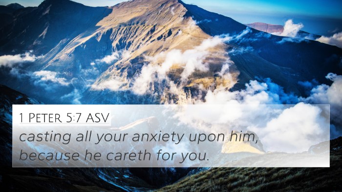 1 Peter 5:7 ASV Bible Verse Image