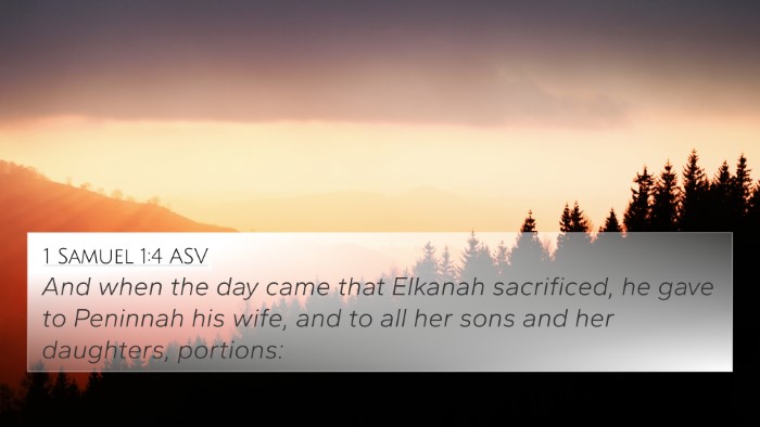 1 Samuel 1:4 ASV 4K Wallpaper - And when the day came that Elkanah sacrificed, he - 4K Wallpaper Bible Verse