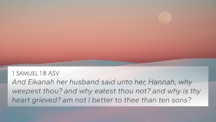 1 Samuel 1:8 ASV 4K Wallpaper - And Elkanah her husband said unto her, Hannah, - 4K Wallpaper Bible Verse