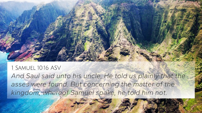1 Samuel 10:16 ASV Bible Verse Image